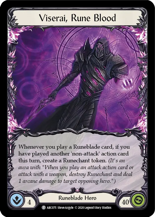 Viserai, Rune Blood U-ARC075 - Arcane Rising - Unlimited - Flesh and blood card