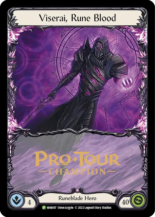 Viserai, Rune Blood WIN007-CF - Pro Tour Champion Cards - Flesh and blood card