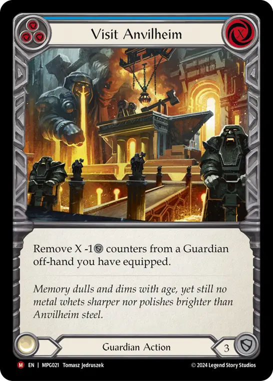 Visit Anvilheim BLUE MPG021 - Mastery Pack Guardian - Flesh and blood card