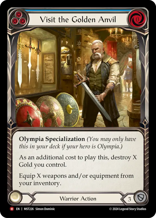 Visit the Golden Anvil BLUE MST226 - Part the Mistveil - Flesh and blood card
