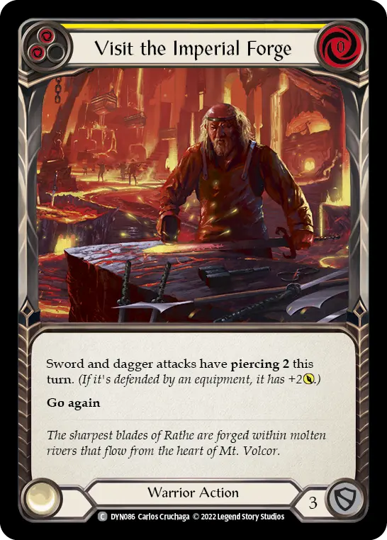 Visit the Imperial Forge YELLOW DYN086 - Dynasty - Flesh and blood card