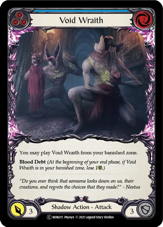 Void Wraith BLUE U-MON211-RF - Monarch - Unlimited - Flesh and blood card