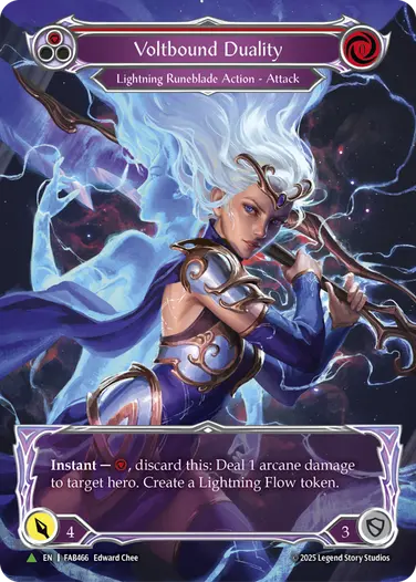 Voltbound Duality FAB466-MV - World Premiere - Omens of the Third Age - Flesh and blood card