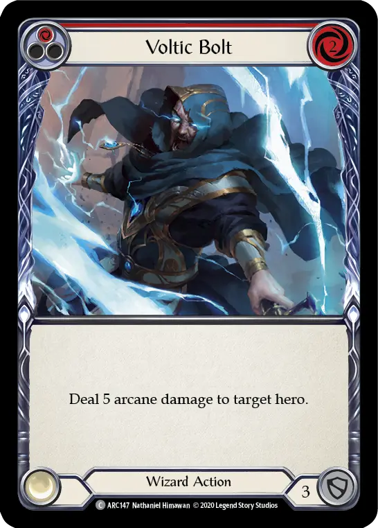Voltic Bolt RED U-ARC147-RF - Arcane Rising - Unlimited - Flesh and blood card