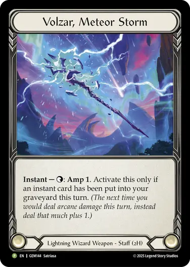 Volzar, Meteor Storm GEM144-CF - GEM - Pack 5 - Flesh and blood card
