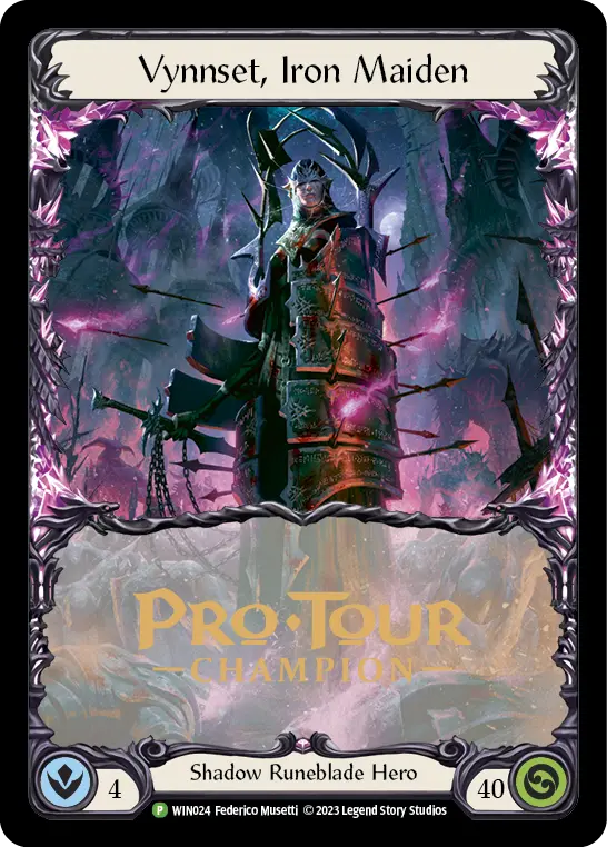 Vynnset, Iron Maiden WIN024-CF - Pro Tour Champion Cards - Dusk Till Dawn - Flesh and blood card