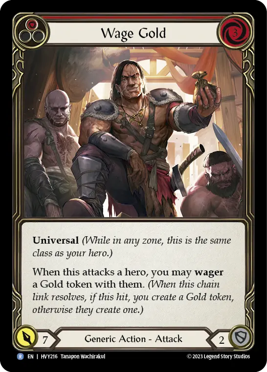 Wage Gold RED HVY216 - Heavy Hitters - Flesh and blood card