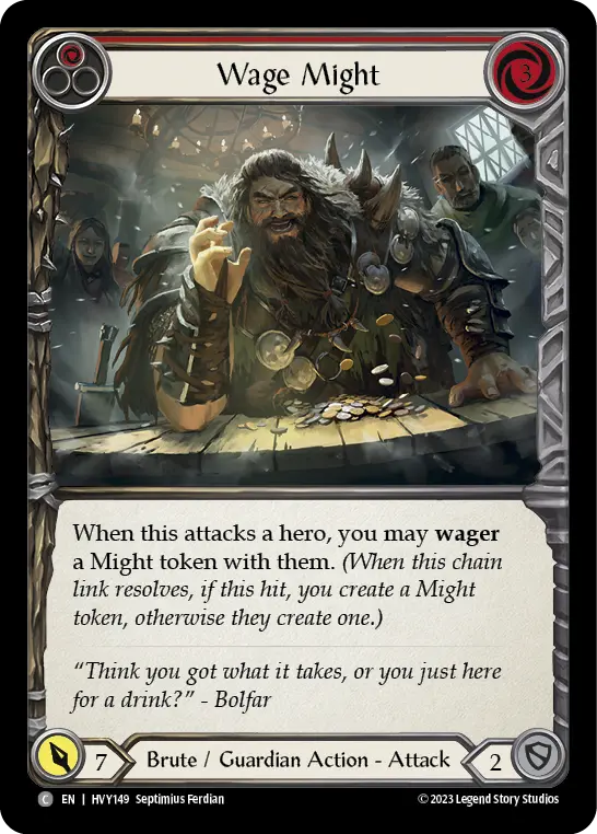 Wage Might RED HVY149 - Heavy Hitters - Flesh and blood card