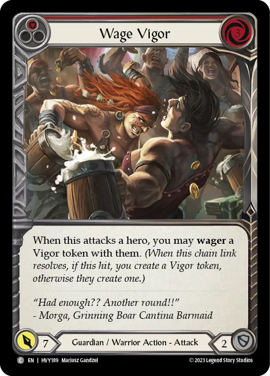 Wage Vigor RED HVY189 - Heavy Hitters - Flesh and blood card