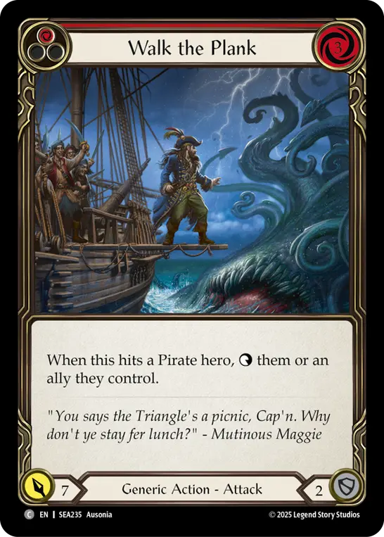 Walk the Plank RED SEA235 - High Seas - Flesh and blood card