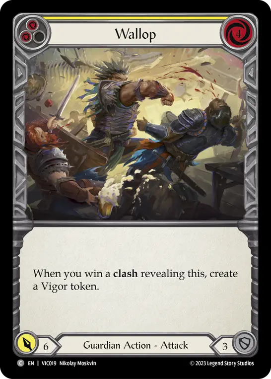 Wallop YELLOW VIC019 - Victor - Heavy Hitters Blitz Deck - Flesh and blood card
