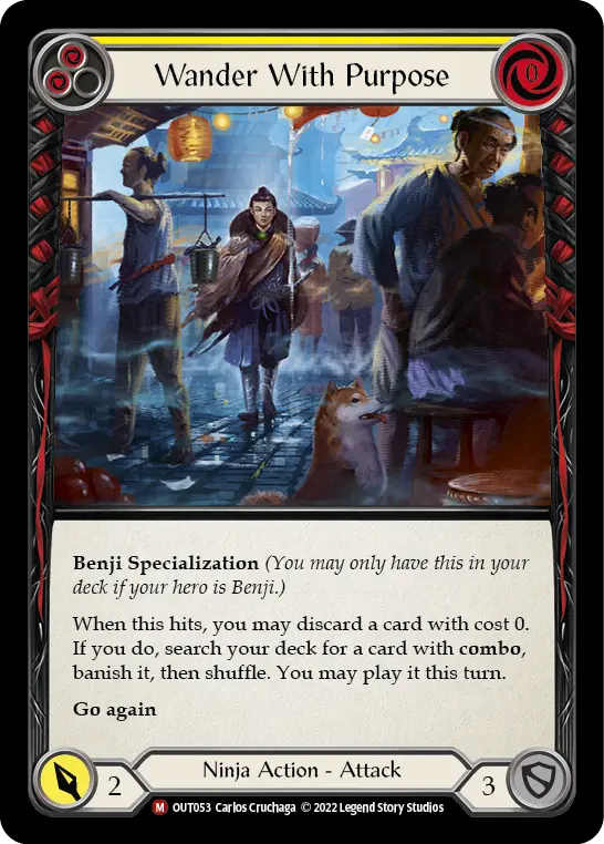 Wander With Purpose YELLOW OUT053 - Outsiders - Flesh and blood card