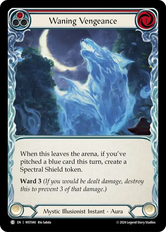 Waning Vengeance RED MST040 - Part the Mistveil - Flesh and blood card