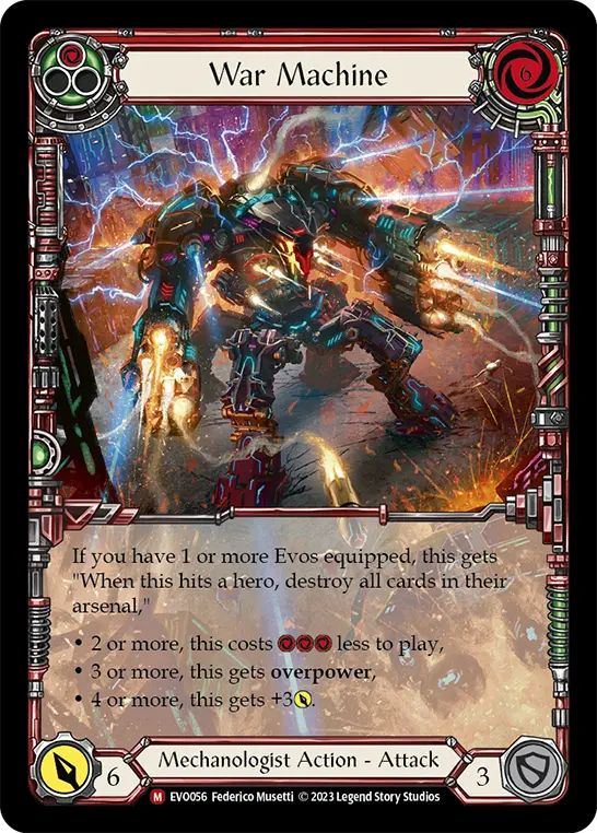 War Machine RED EVO056-EA - Bright Lights - Flesh and blood card