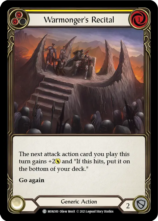 Warmonger's Recital YELLOW MON300 - Monarch - Flesh and blood card