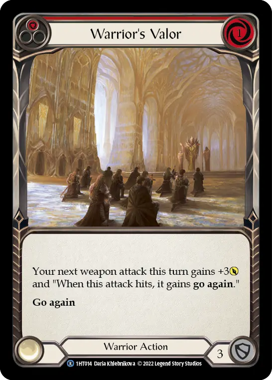 Warrior's Valor RED 1HT014 - Dorinthea - Blitz Deck - Flesh and blood card
