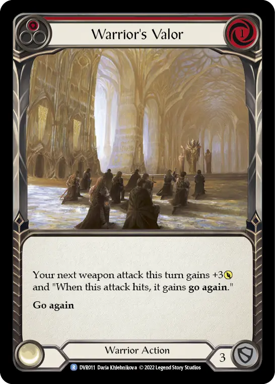 Warrior's Valor RED DVR011 - Classic Battles: Rhinar vs Dorinthea - Flesh and blood card