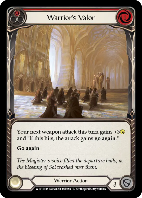 Warrior's Valor RED WTR129 - Welcome to Rathe - Flesh and blood card