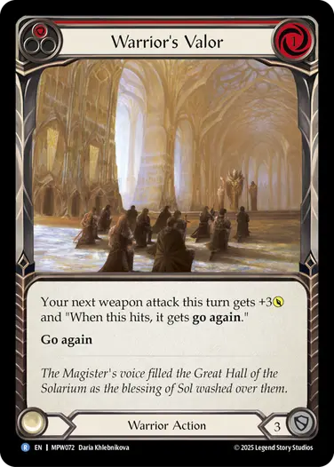Warrior's Valor MPW072 - Mastery Pack Warrior - Flesh and blood card