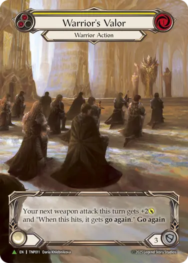 Warrior's Valor TNP011-MV - Tournament Pack - Flesh and blood card