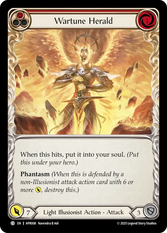Wartune Herald RED APR008 - Armory Deck Legends - Prism Sculptor of Arc Light - Flesh and blood card