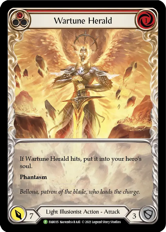 Wartune Herald RED FAB035-RF - Judge Support - 2022 - Flesh and blood card