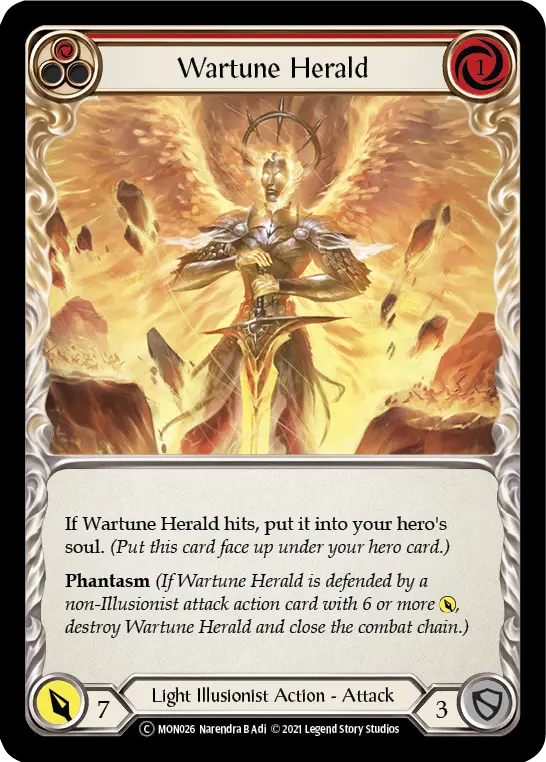Wartune Herald RED U-MON026-RF - Monarch - Unlimited - Flesh and blood card