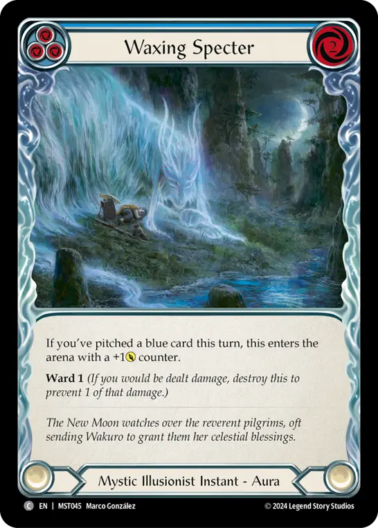 Waxing Specter BLUE MST045 - Part the Mistveil - Flesh and blood card