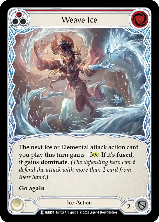Weave Ice RED U-ELE154-RF - Tales of Aria - Unlimited - Flesh and blood card
