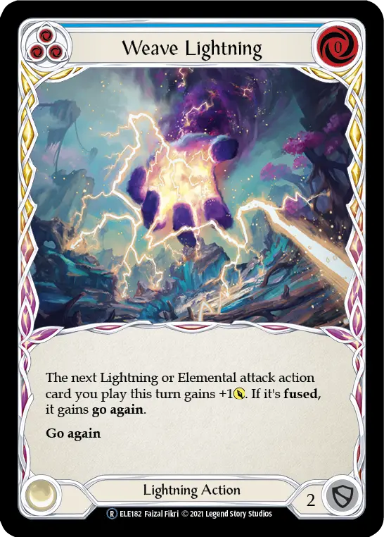 Weave Lightning BLUE U-ELE182-RF - Tales of Aria - Unlimited - Flesh and blood card