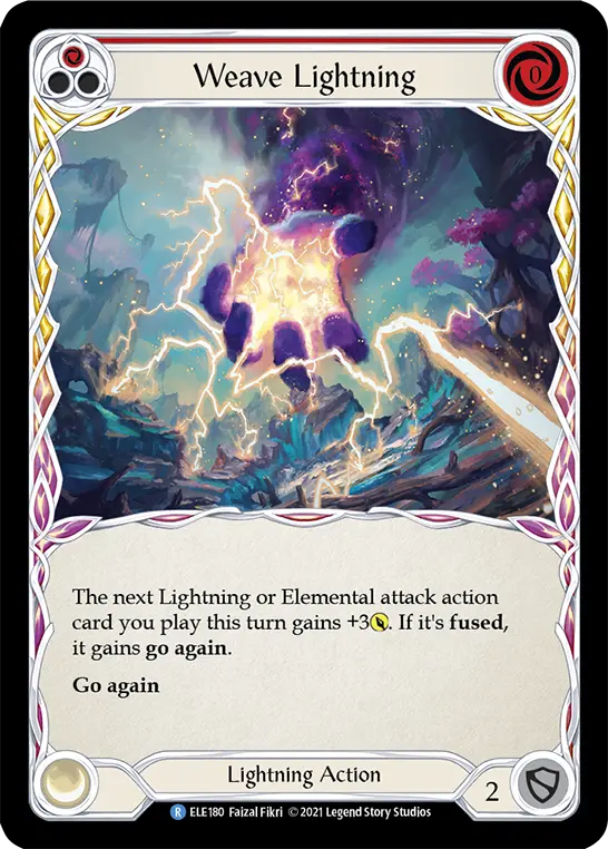 Weave Lightning RED ELE180 - Tales of Aria - Flesh and blood card