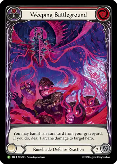 Weeping Battleground GEM123 - GEM - Pack 4 - Flesh and blood card