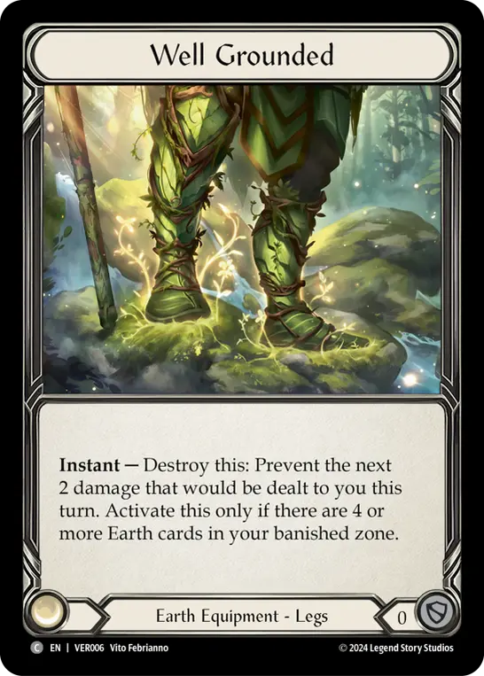 Well Grounded VER006 - Rosetta Blitz Deck - Verdance - Flesh and blood card