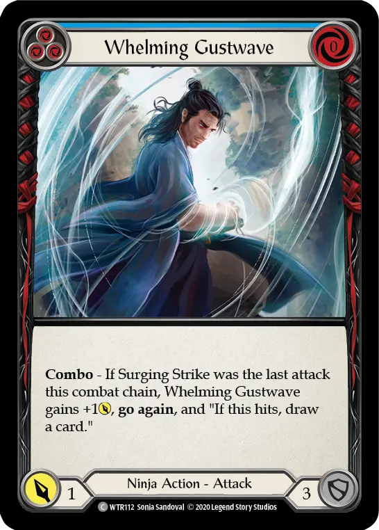 Whelming Gustwave BLUE U-WTR112-RF - Welcome to Rathe - Unlimited - Flesh and blood card
