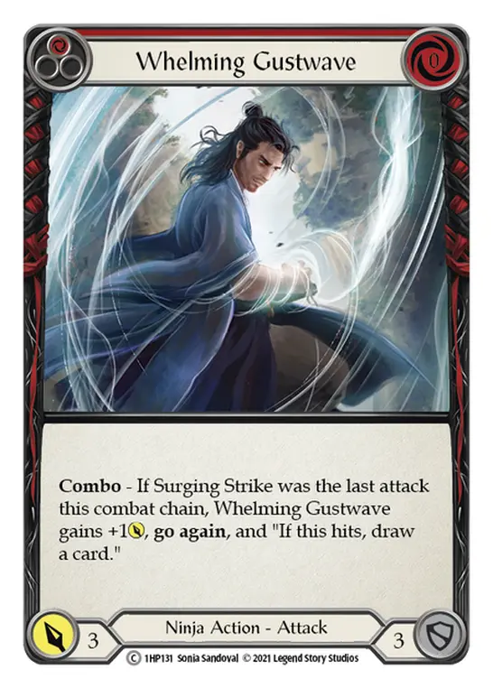 Whelming Gustwave RED 1HP131 - History Pack 1 - Flesh and blood card