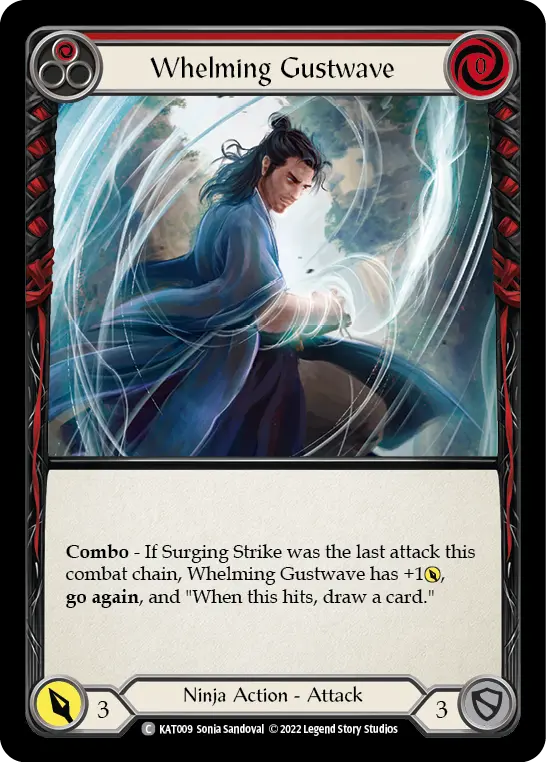 Whelming Gustwave RED KAT009 - Katsu - Blitz Deck - Flesh and blood card