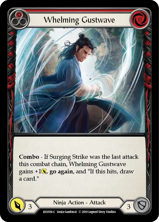 Whelming Gustwave RED KSU016 - Katsu, the Wanderer - Hero Deck - Flesh and blood card
