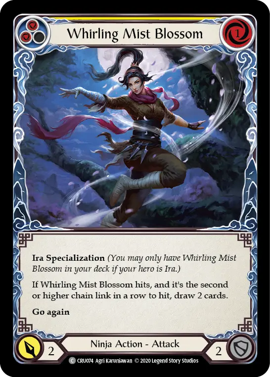 Whirling Mist Blossom YELLOW I-CRU074 - Ira Welcome Deck (2020) - Flesh and blood card