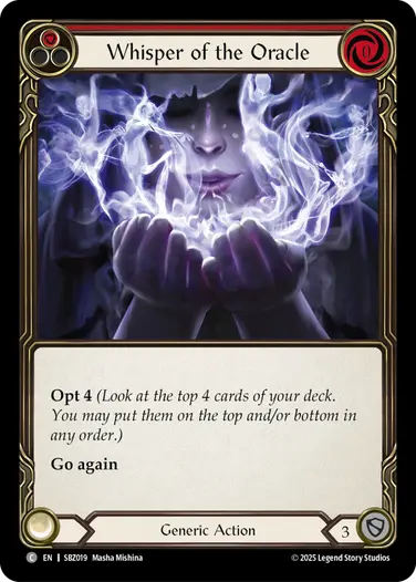 Whisper of the Oracle SBZ019 - Silver Age Chapter 3 - Blaze, Firemind - Flesh and blood card