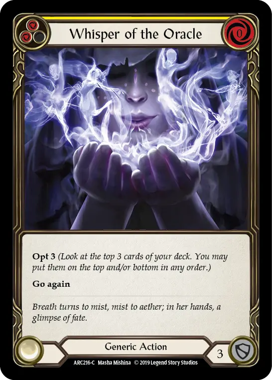 Whisper of the Oracle YELLOW ARC216 - Arcane Rising - Flesh and blood card