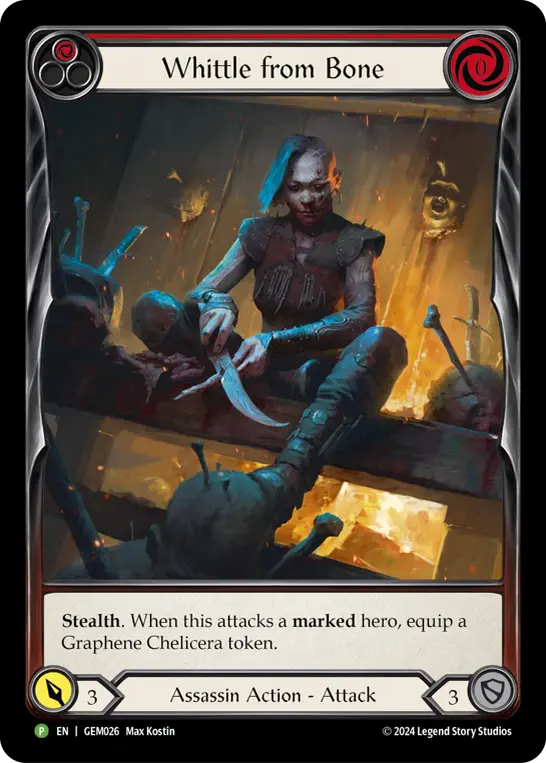 Whittle from Bone RED GEM026-RF - GEM - Pack 1 - Flesh and blood card
