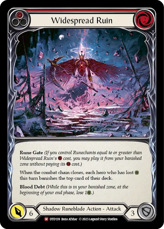 Widespread Ruin RED DTD139-RF - Dusk till Dawn - Flesh and blood card