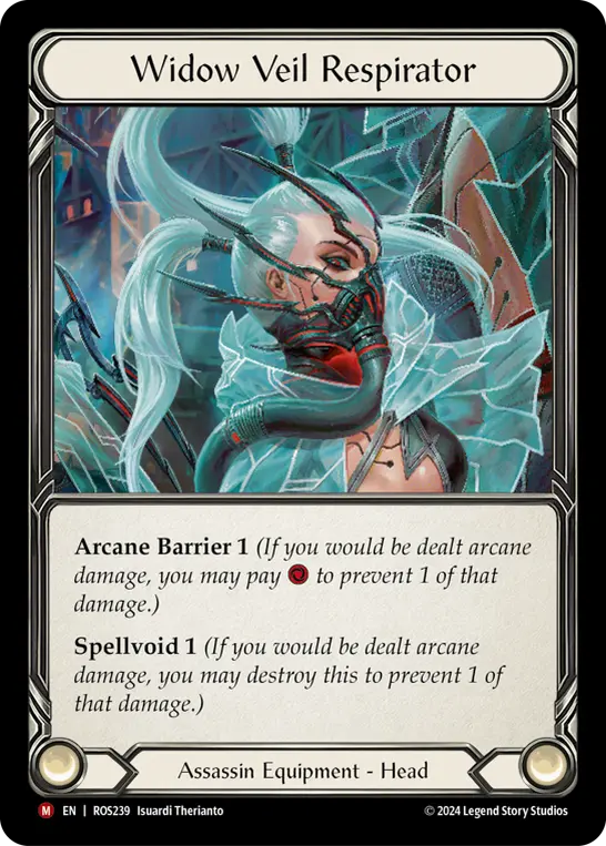 Widow Veil Respirator ROS239 - Rosetta - Flesh and blood card