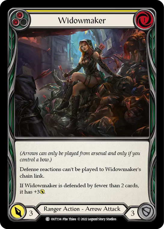 Widowmaker YELLOW OUT134 - Outsiders - Flesh and blood card