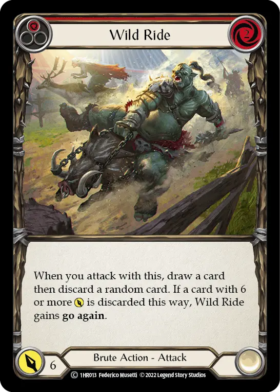 Wild Ride RED 1HR013 - Rhinar - Blitz Deck - Flesh and blood card