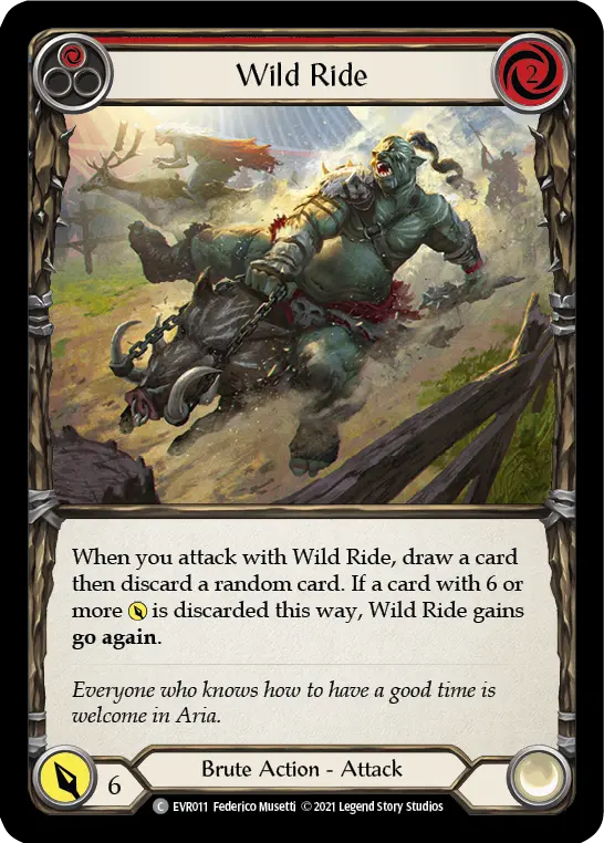 Wild Ride RED EVR011 - Everfest - Flesh and blood card