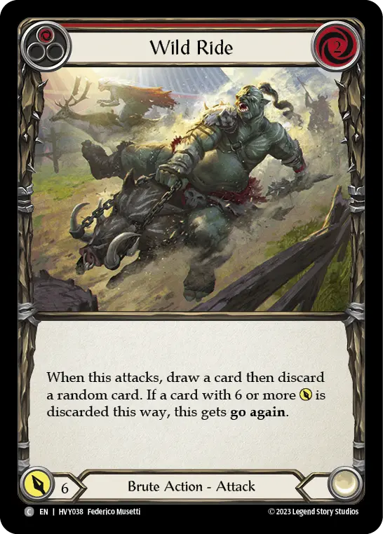 Wild Ride RED HVY038 - Heavy Hitters - Flesh and blood card