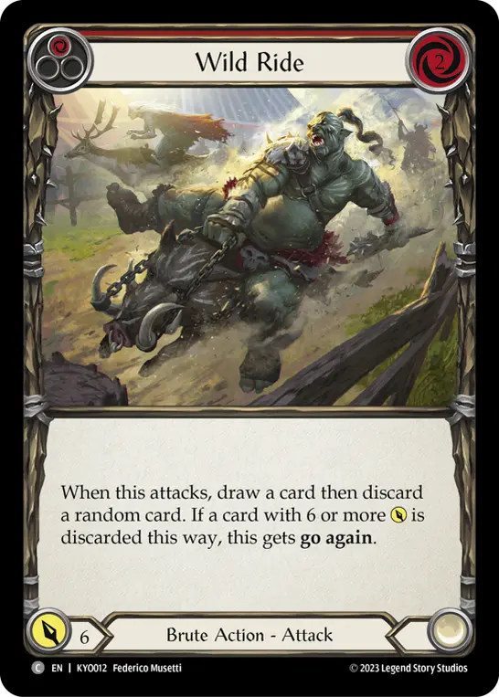 Wild Ride RED KYO012 - Kayo - Heavy Hitters Blitz Deck - Flesh and blood card