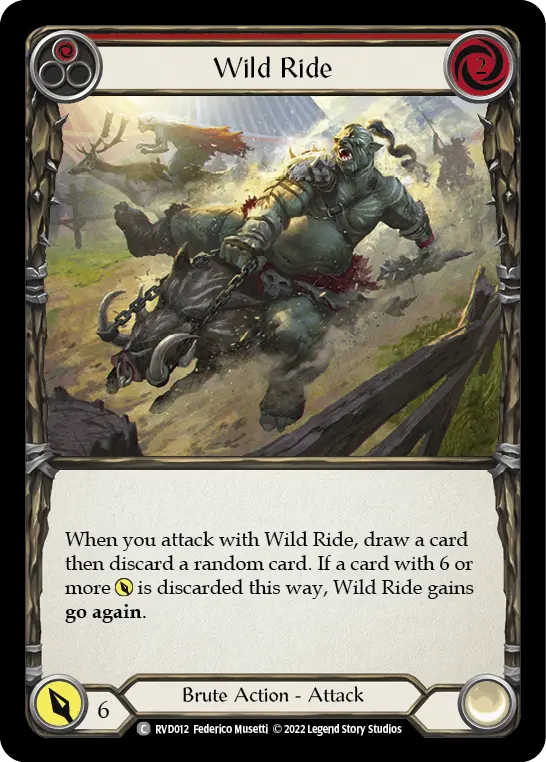 Wild Ride RED RVD012 - Classic Battles: Rhinar vs Dorinthea - Flesh and blood card