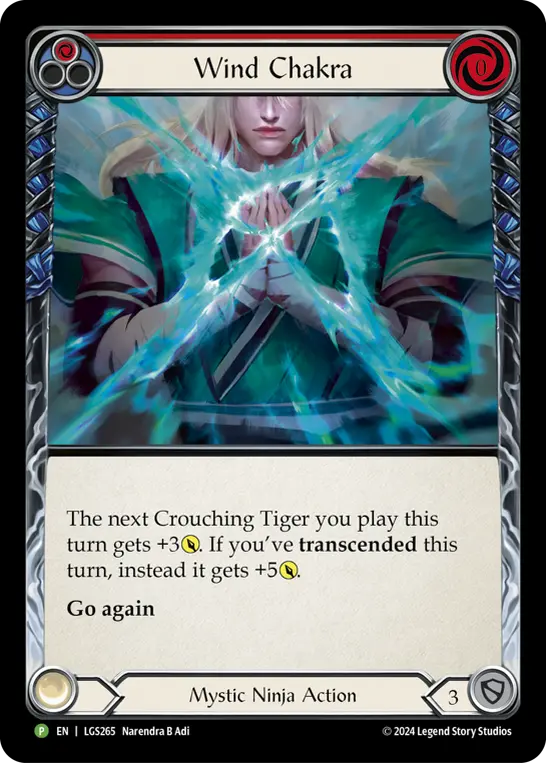 Wind Chakra RED LGS265-CF - Pre-release - Part the Mistveil - Flesh and blood card